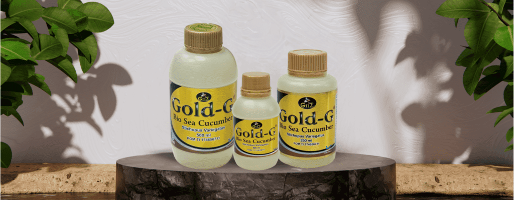 gold g bio sea cucumber varian 500ml, 250ml, 100ml