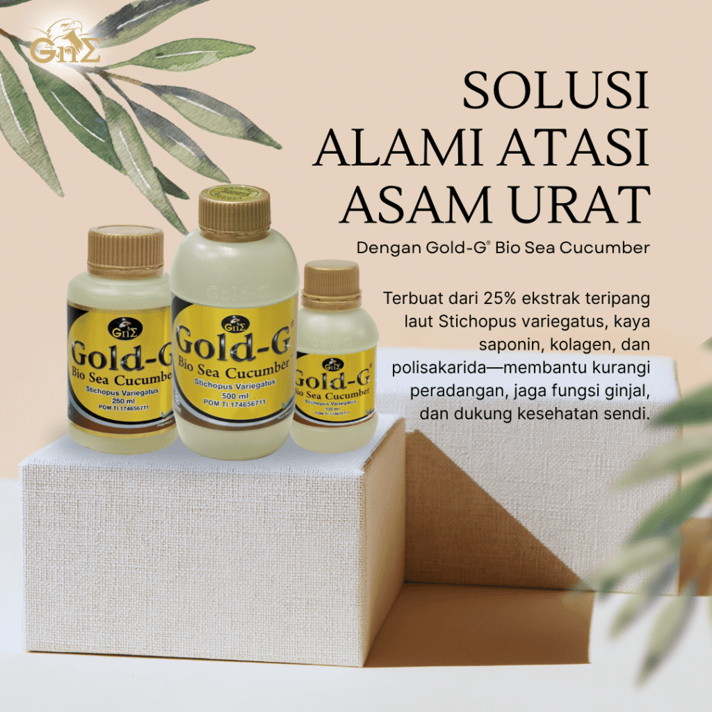 obat herbal asam urat gold g jelly gamat